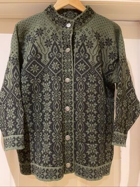 Dale of Norway Nordic Wool Cardigan M Heritage Scandinavian Cabincore